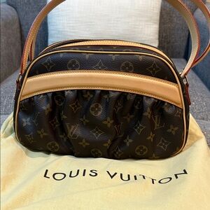 Louis Vuitton Monogram Klara Shoulder Bag in Dark Brown and Tan